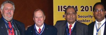 From Left to Right: Errol Peace, Terry Scallan, D.C Nath IISSM president and director general, Prof. Kris Pillay